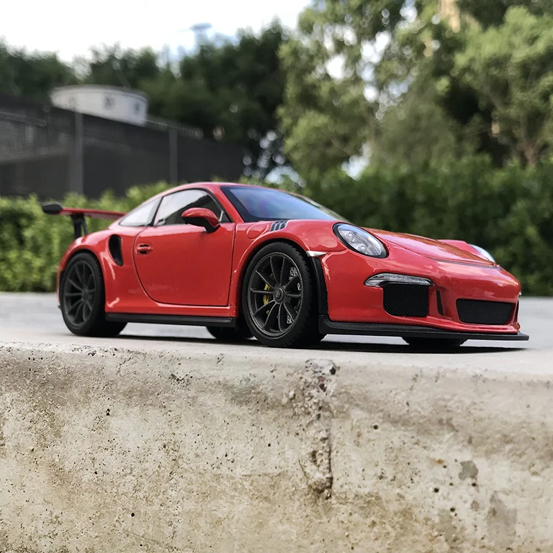 Модель автомобиля Welly 1:24 Porsche 911GT3 RS из красного сплава литой и игрушечный