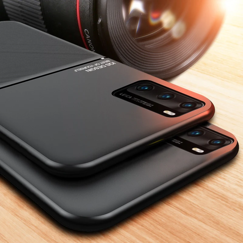 Роскошный кожаный чехол для Huawei P40 P30 P20 Mate 30 20 Lite Pro металлический автомобильный