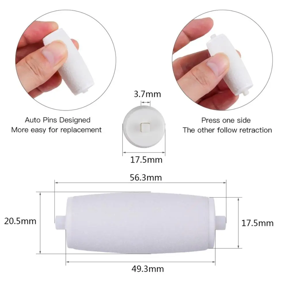 Extra Regular Coarse Foot File Refill Roller Hard Skin Remover Replacement Compatible With Electronic Pedicure for 4