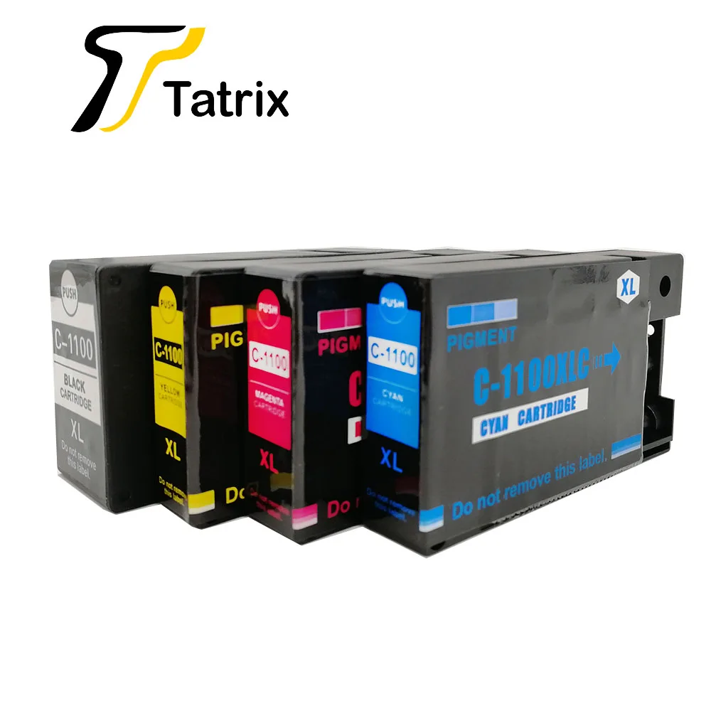 Полный набор 4 цвета для PGI 1100XL PGI-1100XL PGI1100 картридж с пигментными чернилами совместим с Canon MAXIFY MB2010/MB2110/MB2710