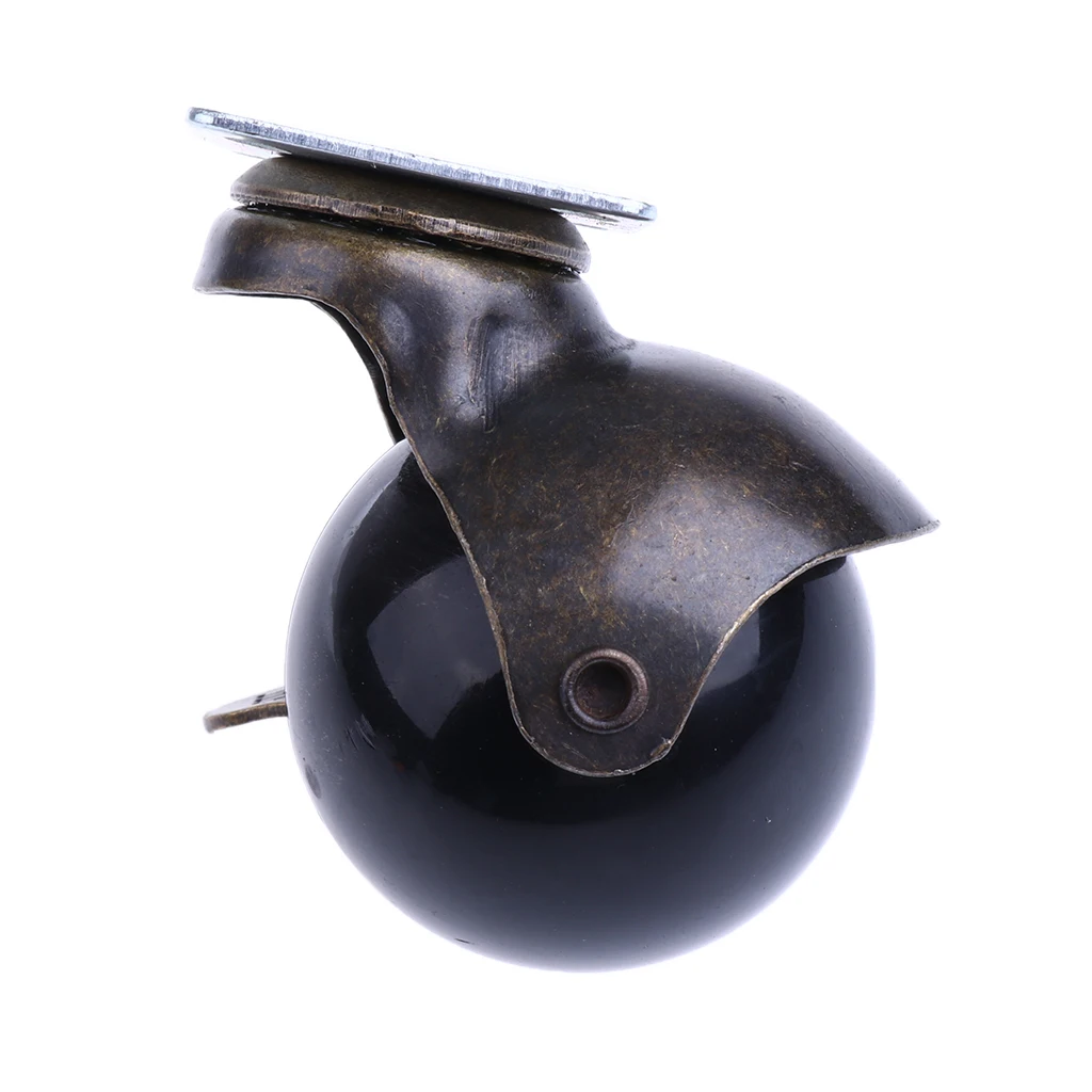 Swivel Plate PP Ball Caster Wheels for Heavy Duty 1.5 inch with Lock