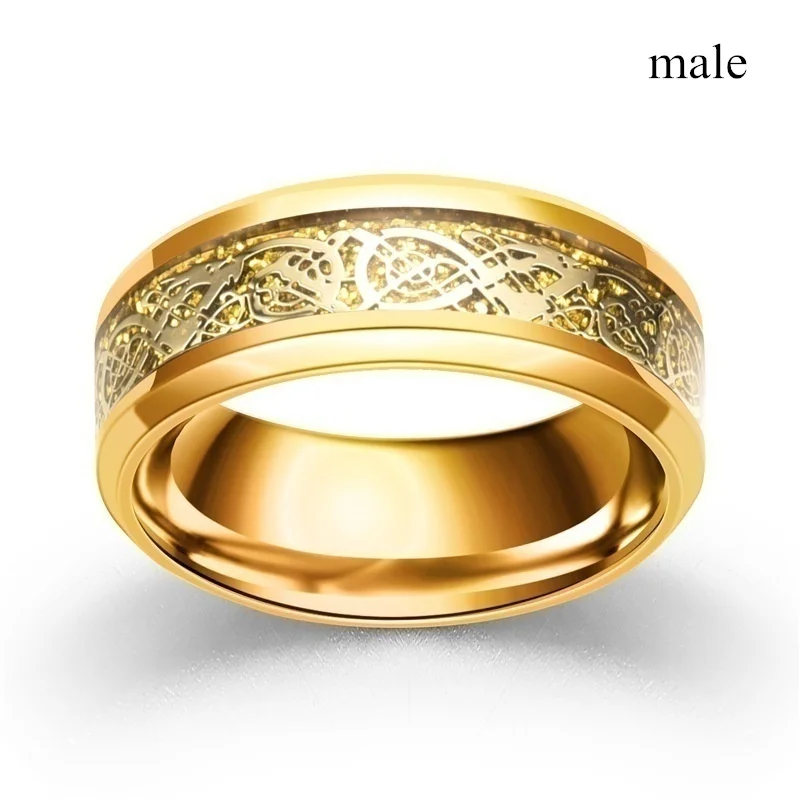 Fashion Jewelry Couple Rings Vintage Dragon Stainless Steel Men Ring Romantic Heart Zircon Ring Set Bridal Engagement Gift ring set,couples rings,stainless steel ring,finger ring,wedding rings,wedding ring,sparkling heart ring,zircon crystal ring,jewelry accessories