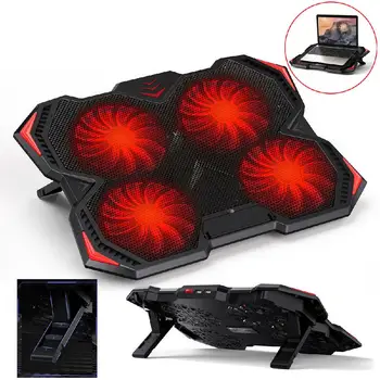 

Laptop Cooling Pad 10-17inch Gaming Laptop USB Fan Cooler with 4 Fans Dual USB 3.0
