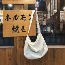 INS сумка через плечо с широким ремешком для мужчин и женщин, Холщовая Сумка в японском стиле, художественная универсальная Холщовая Сумка для студентов La