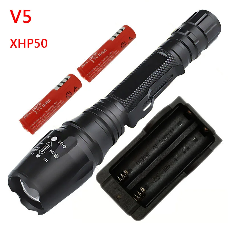 Litwod Z25 50000lm CREE XHP70.2 32 Вт Мощный тактический светодиодный фонарик с зумом для объектива 2 шт. 18650 батарея - Испускаемый цвет: Option F