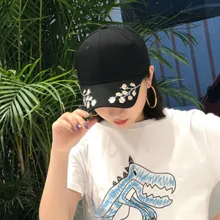 Новая Бейсболка Ретро вышитая персиковая Мужская и женская Солнцезащитная Корейская версия стильной минималистичной шляпы от солнца