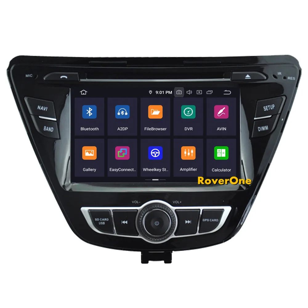 Discount RoverOne Car Multimedia Player For Hyundai Elantra 2014 2015 2016 Android 9.0 Autoradio Bluetooth DVD Radio GPS Navigation 6