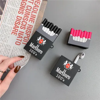 

Fashion Silicone Earphone Case Smoking Cigarette Case Bluetooth Headset Cover Headset Protective Case For Aipords 1 2 Anti-lost