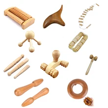 1 шт. деревянный роликовый массажер для ног тела рефлексотерапия иглоукалывание шиацу терапия меридианы массажер забота о здоровье Мульти Стиль