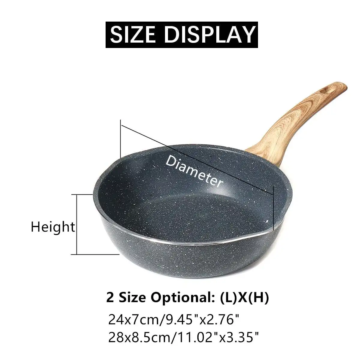 

Hot 24/28cm Medical Stone Frying Pan Nonstick Multi-purpose Pancake Steak Frying Pan Kitchen Saucepan Skillet Griddle Cooking To