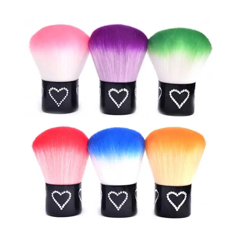 1pc Soft Nail Dusting Brush Wool 6-color Acrylic UV Glue Cleaning Makeup Beauty Tool | Красота и здоровье