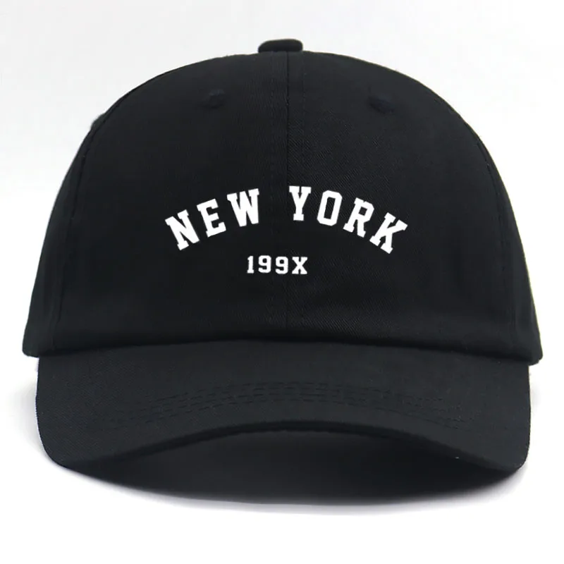 Бейсболка NEW YORK из 100% хлопка с вышивкой модная кепка для мужчин и женщин изогнутая