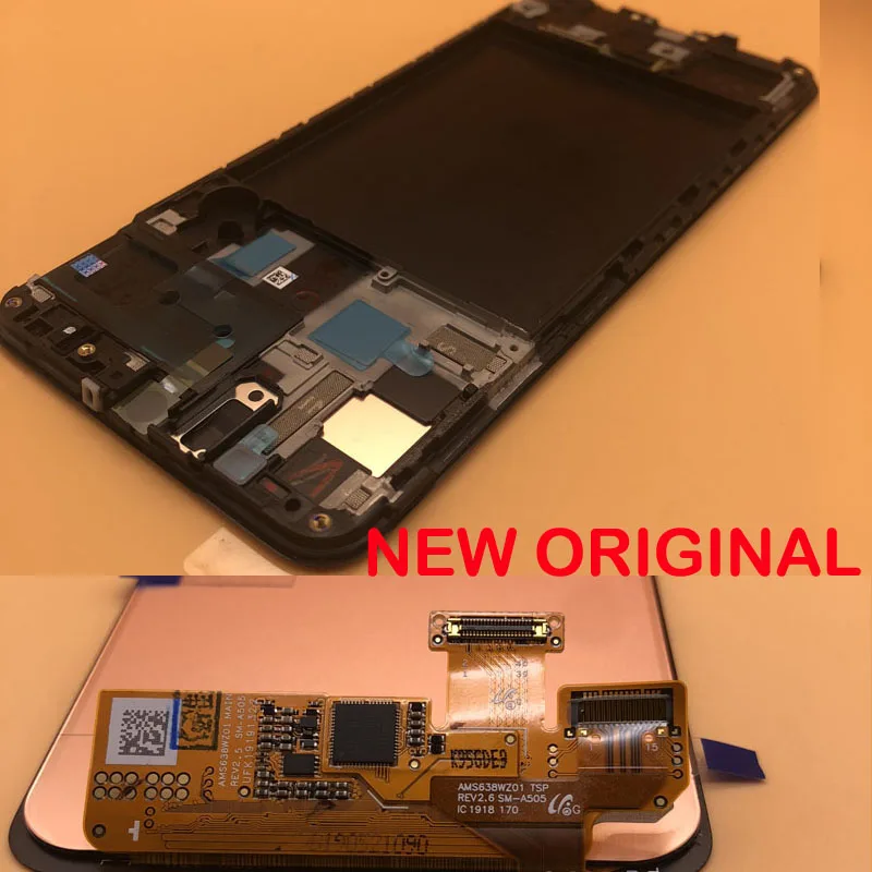 Новый OEM ЖК дисплей с рамкой для Samsung galaxy A50 2019 A505 DS A505F A505FD A505A сенсорный экран