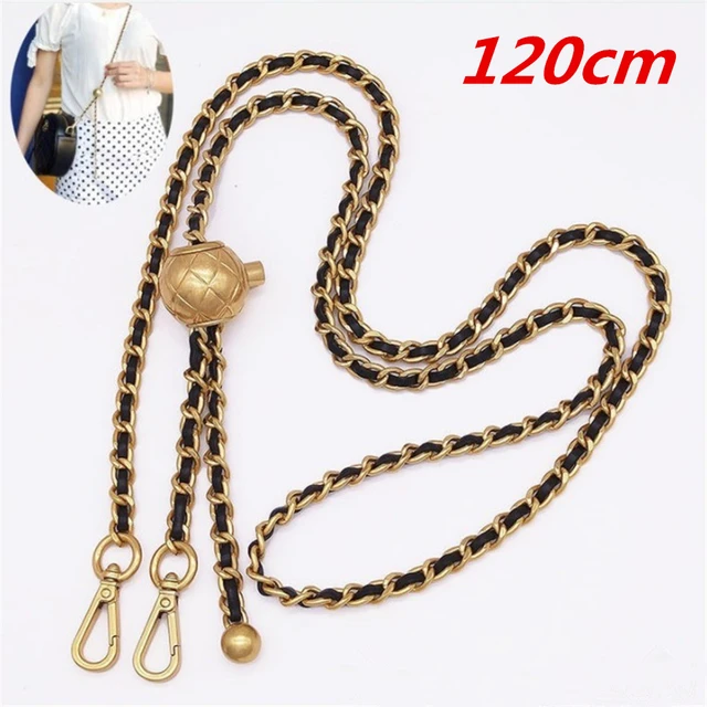 25 inch Trendy Chunky Large Metal Chains Purse Handle Shoulder Strap Replacement for Handbag (Antique Gold)