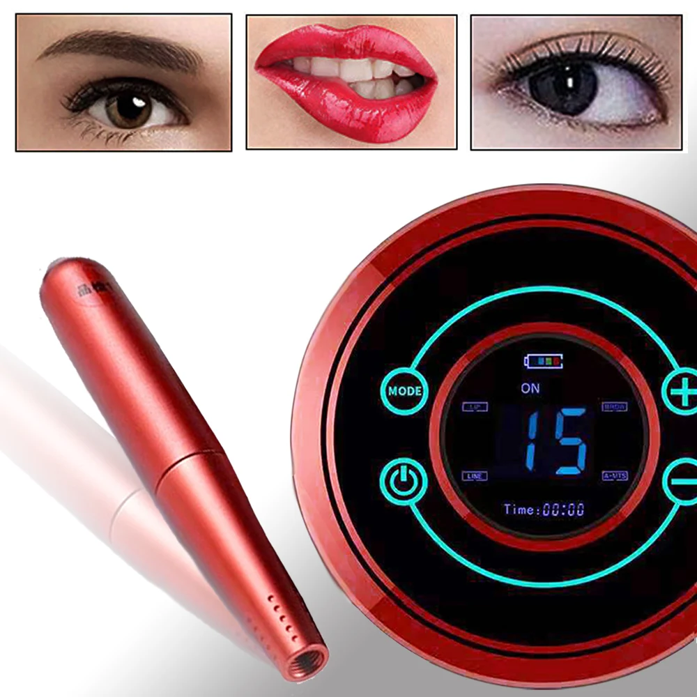  Professional Rotary Wireless Tattoo Machine Pen Smart control panel Permanent Makeup Machine Eyebro - 4000598824987