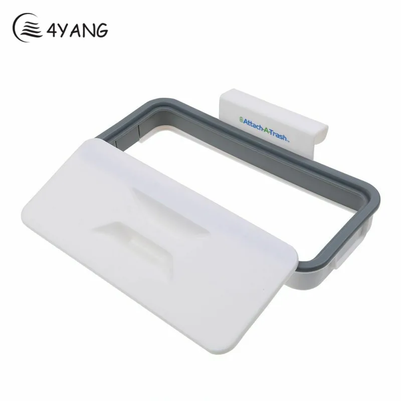 

New Home Kitchen Cabinet Door Attach-A-Trash The Hanging Trash Bag Holder Plastic Bag Holder Plastic Garbage Rack dropshipping