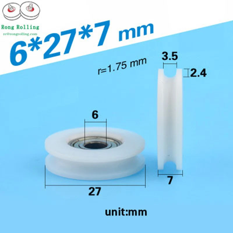 4 Stück 5x17x6mm Weiß Kunststoff Lagerrolle Arc Kugellager für Schiebetür 4 Stück 5x17x6mm Weiß Kunststoff Lagerrolle Arc Kugellager für Schiebetür
