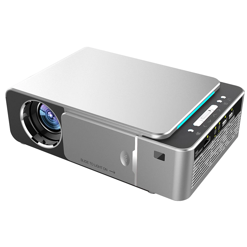 T6 Proyector Full HD Led Mini Projector 4k 3500 Lum HDMI USB 1080p Video Projecteur Wifi Android Portable Home Theater Projetor - Color: Basic  T6