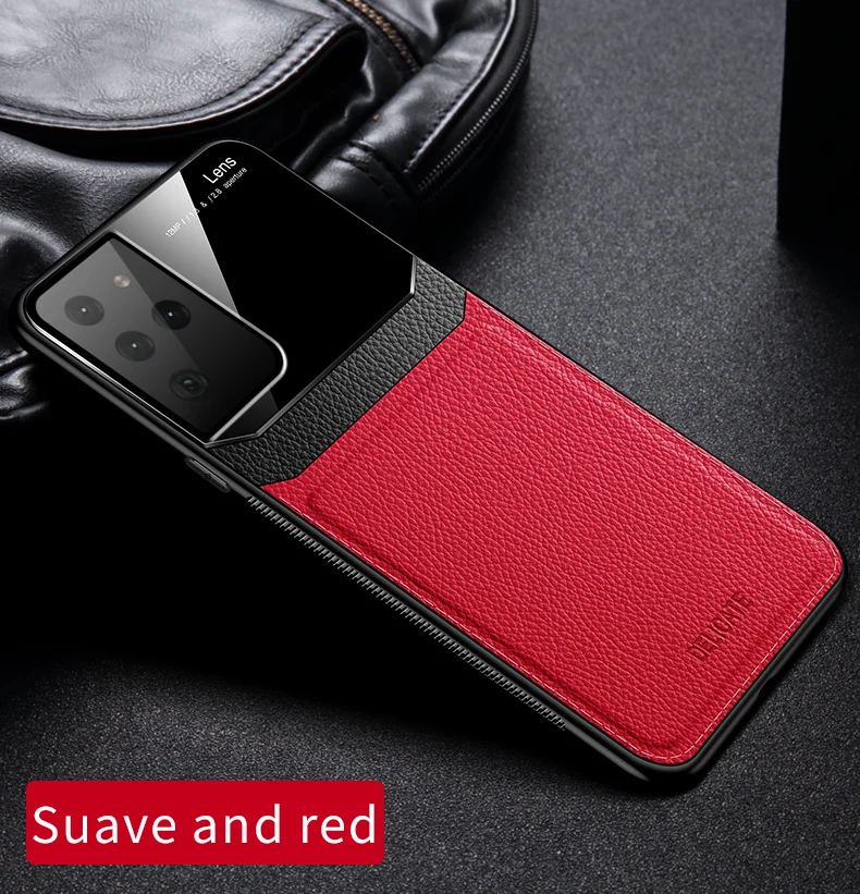 قاب لاکچری چرم و پلکسی گلس Samsung Galaxy 21 H77490e5e92bd401393d2c139172e0708d