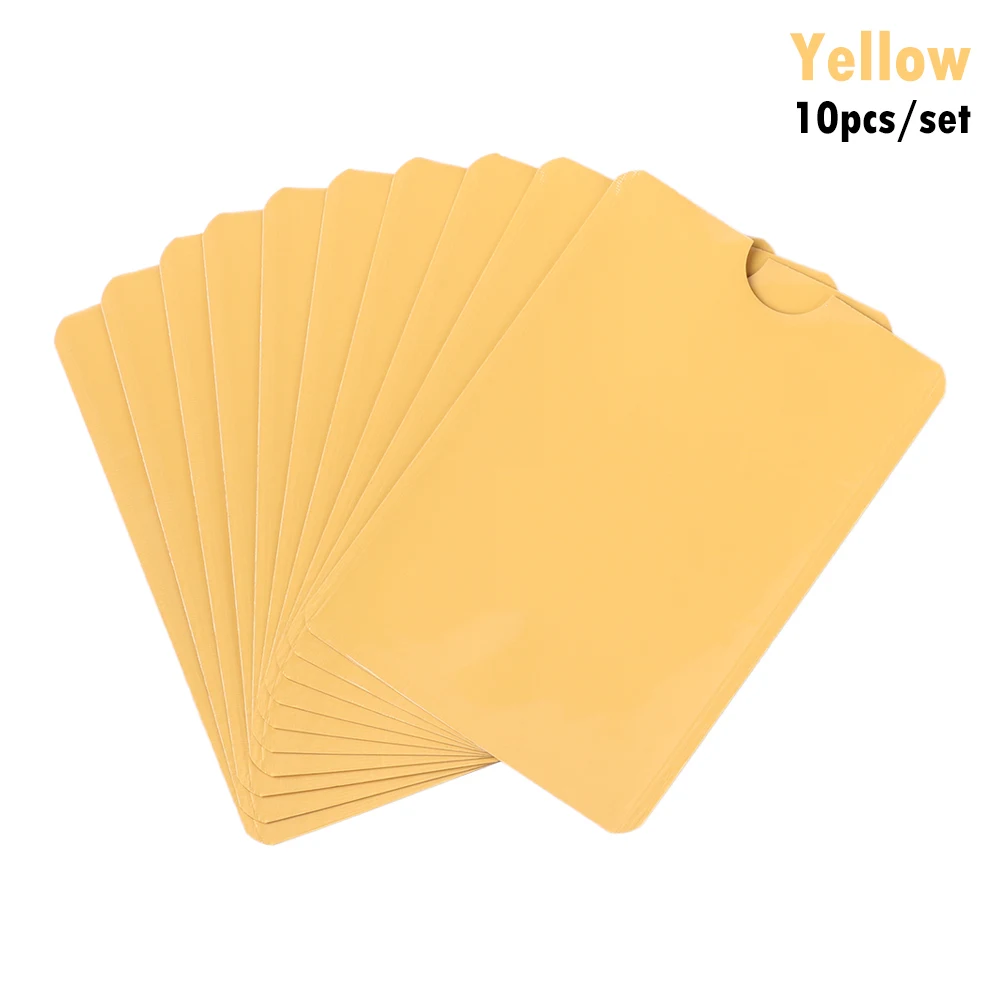 Style5yellow 10 шт. Анти Rfid Блокировка ридер замок держатель для карт Id банковский чехол для карт Защита Алюминиевый металлический умный Противоугонный кредитный держатель для карт - Цвет: Style5yellow