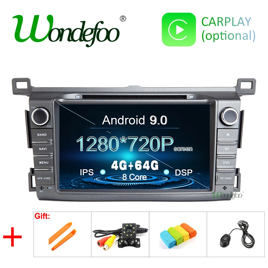 

DSP AV output IPS SCREEN 4G 64G Android 9.0 Car GPS For Toyota RAV4 2013 2014 2015 DVD PLAYER multimedia navigation RADIO