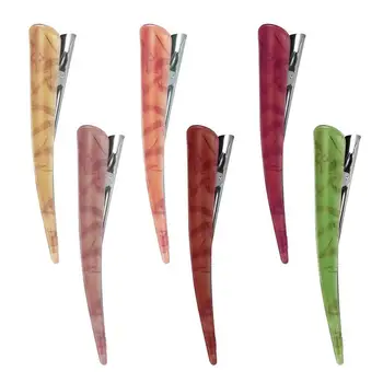 

6PCS Chic Duck Teeth Bows Hair Clips Styling Claw Acrylic Duckbill Hairpin For Hairdressing Styling Hair Salon Tip Clip