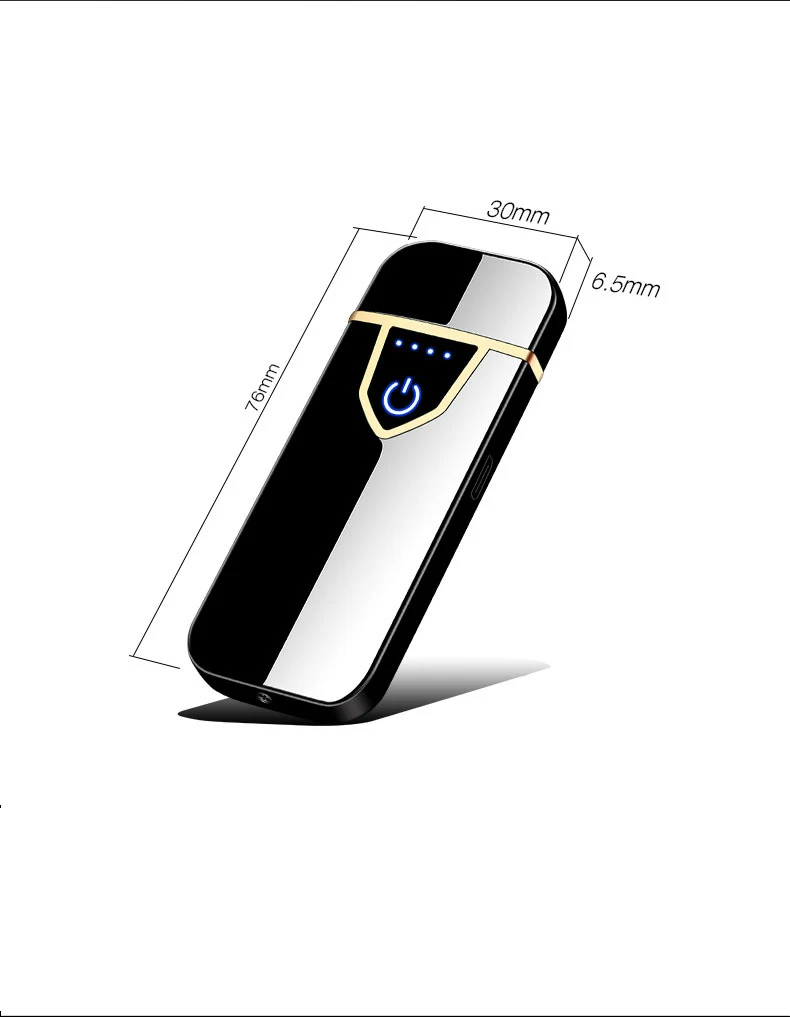 Usb зарядка Зажигалка Сенсорное зондирование ветрозащитный электронный ультратонкий электронагревательный провод прикуриватель Защита окружающей среды