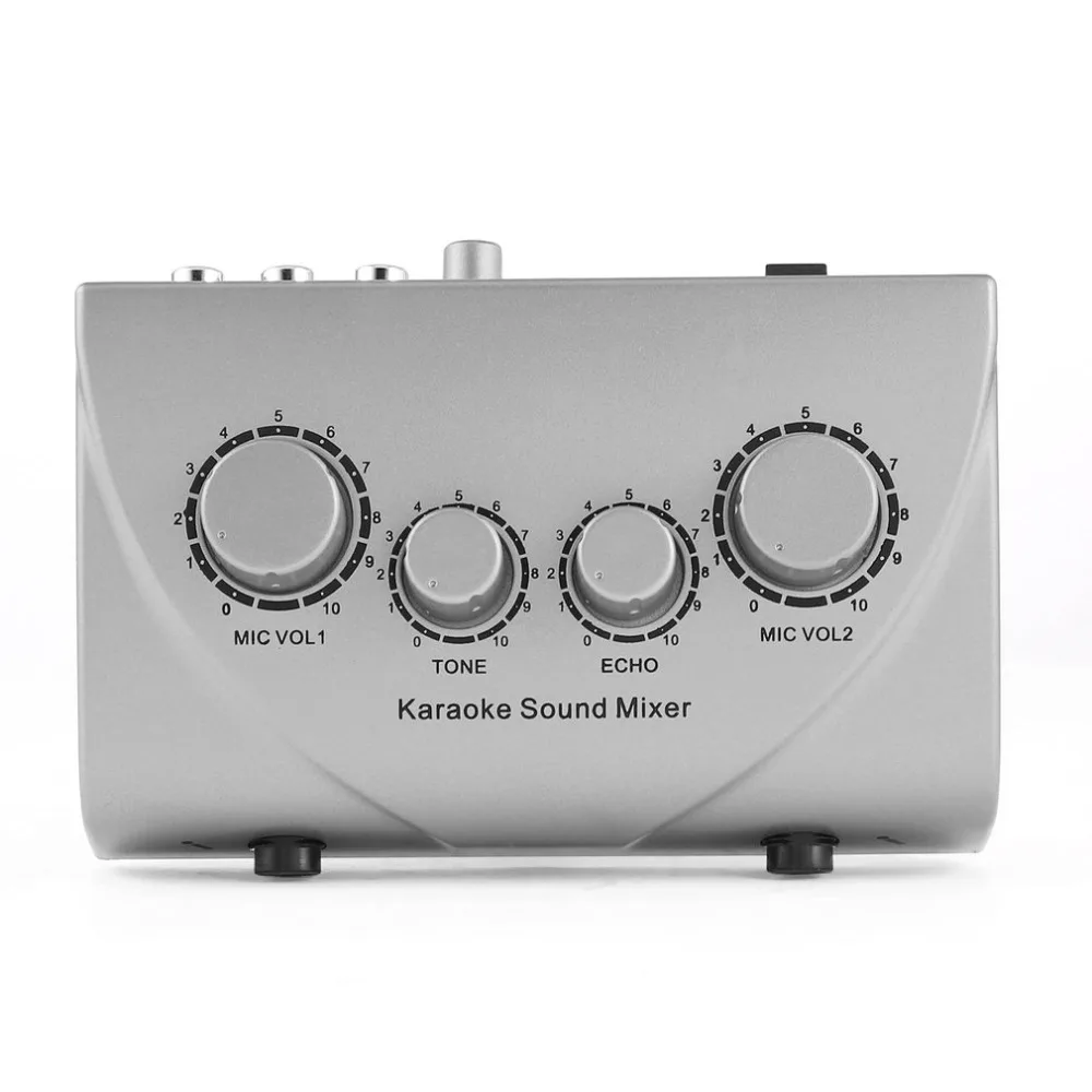 Звук Караоке миксер профессиональная аудиосистема портативный мини цифровой аудио звук караоке машина эхо-смеситель система