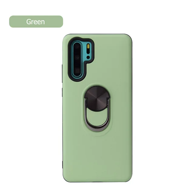 Магнитный металлический кольцевой чехол для телефона huawei Honor 10 mate 20 30 P20 P30 Lite Pro автомобильный держатель противоударный чехол для Nova 3i 4 5 5 - Цвет: Green