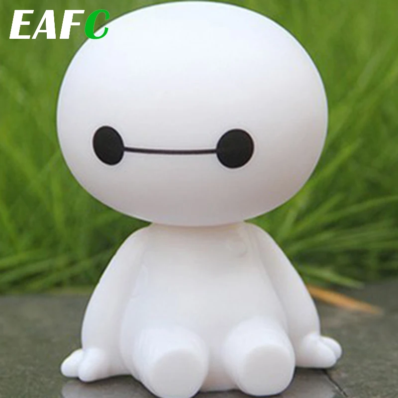 Автомобильный орнамент Симпатичный робот с вибрирующей головкой Baymax кукла