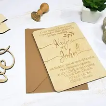 Свадебные приглашения деревянные свадебные приглашения на заказ деревенские приглашения Выгравированные приглашения с обволакивающим деревянным свадебным приглашением Русь