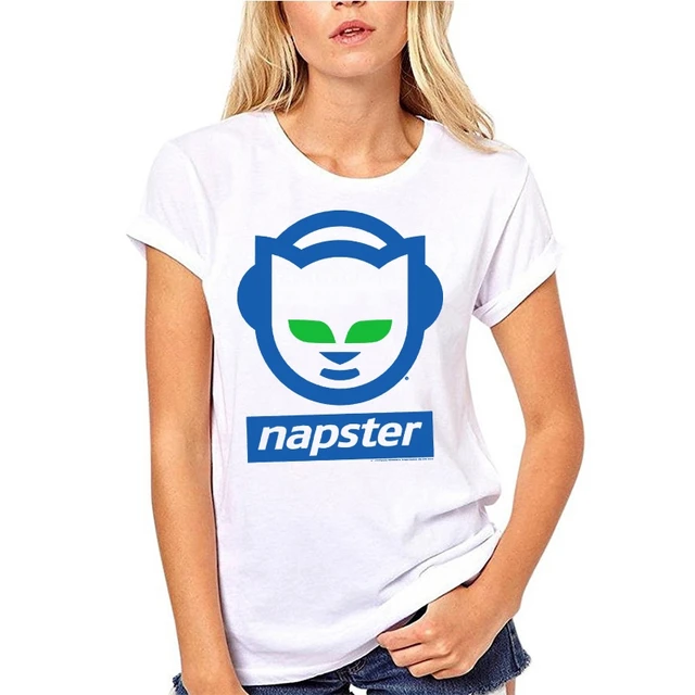 Napster Chat Casque Logo Hommes T Shirt Noir Aliexpress