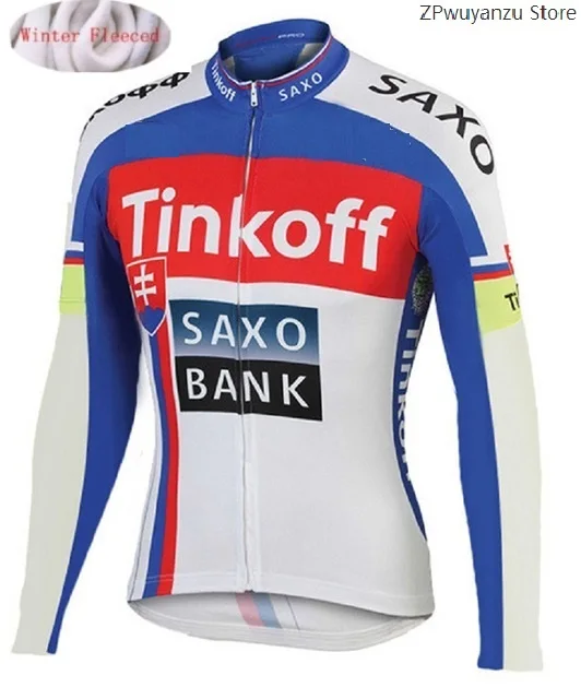 Tinkoff одежда для велоспорта Pro Team Зимняя Теплая Флисовая Мужская велосипедная рубашка MTB велосипедный Майо Ropa Ciclismo Спортивная одежда - Цвет: 11