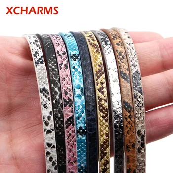 

5mm Flat PU Leather Cord/Mermaid Fish Scale Leather Rope/Jewelry Findings Accessories/Fashion Jewelry Making/Bracelet Materials