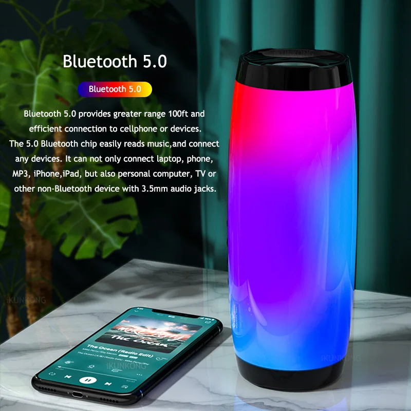 Maroktelefon speakers Bluetooth Hadoszlop Szikratávirát Bluetooth Beszélő Hatalmas Magas légnyomású levegő boombox kültéri Csapó sügér HIFI TF Fermium Rádióadó vel ledes ligh