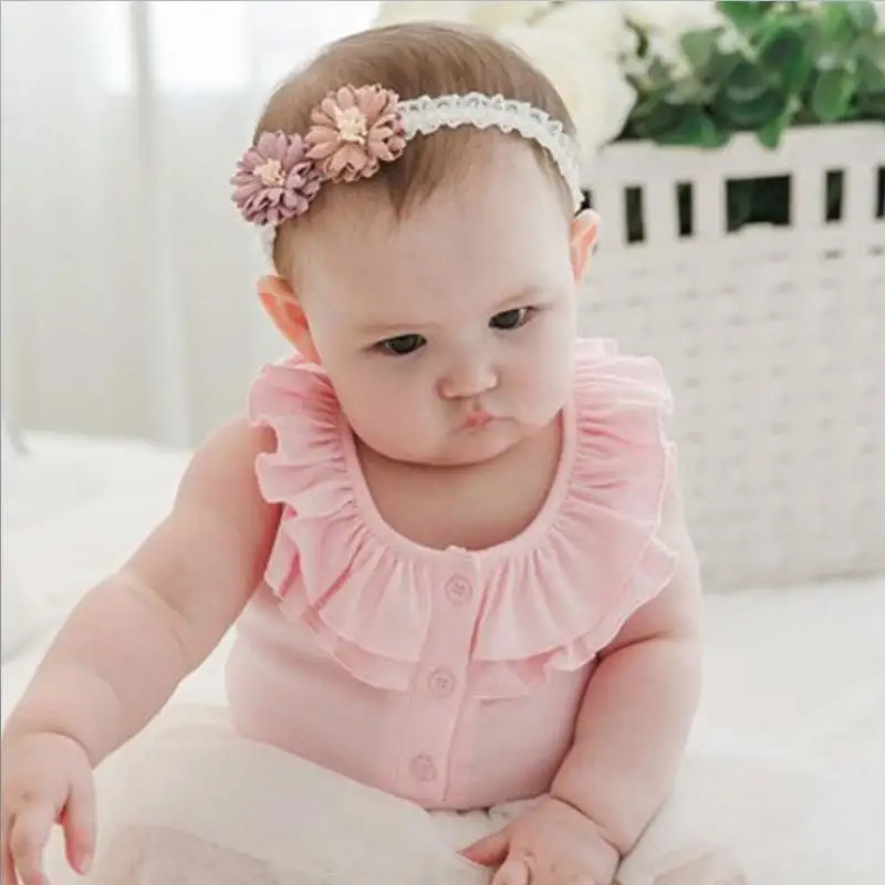 New Cute Baby Hair Band Two Small Daisies Baby Elastic Hairband Baby Hair  Accessories Children Hair Band Headband Wholesale _ - AliExpress Mobile