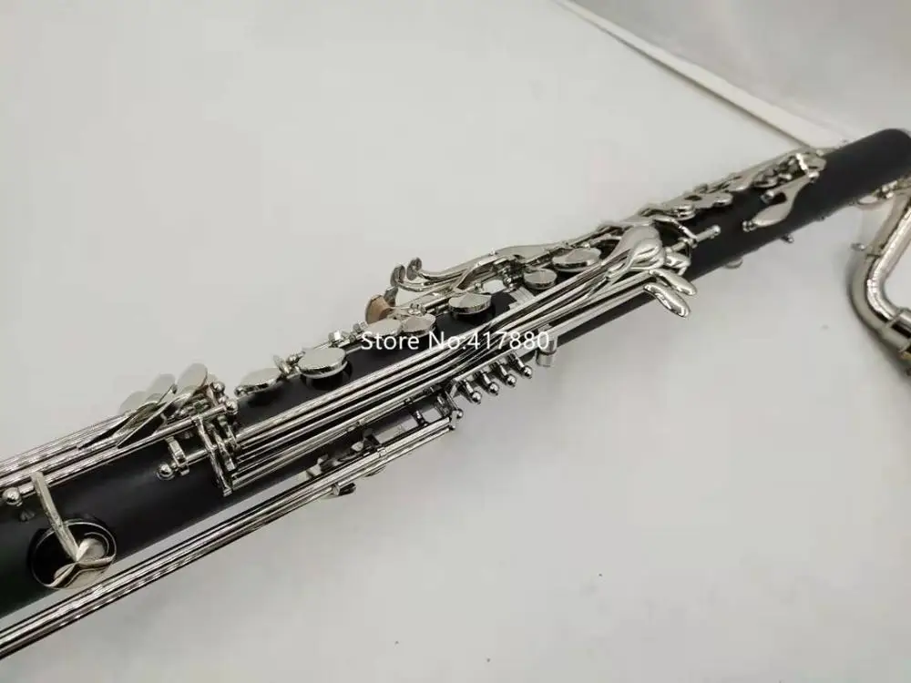 MARGEWATE Low C Clarinet Silver Plated Keys Bass Clarinet Professional Musical Instrument With Mouthpiece Case
