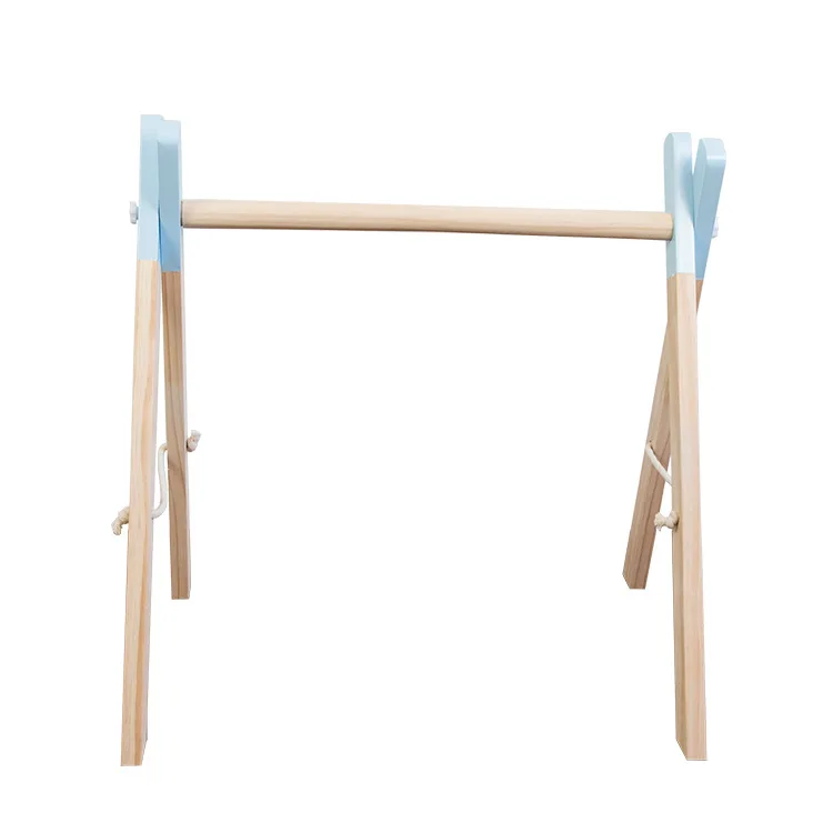 blue no beads Скандинавском стиле детские игрушки для занятий в тренажерном зале Деревянные игрушки для занятий в тренажерном зале деревянные бусины Игрушки для маленьких мальчиков и девочек скандинавские натуральные деревянные игрушки для занятий в тренажерном зале - Цвет: blue no beads