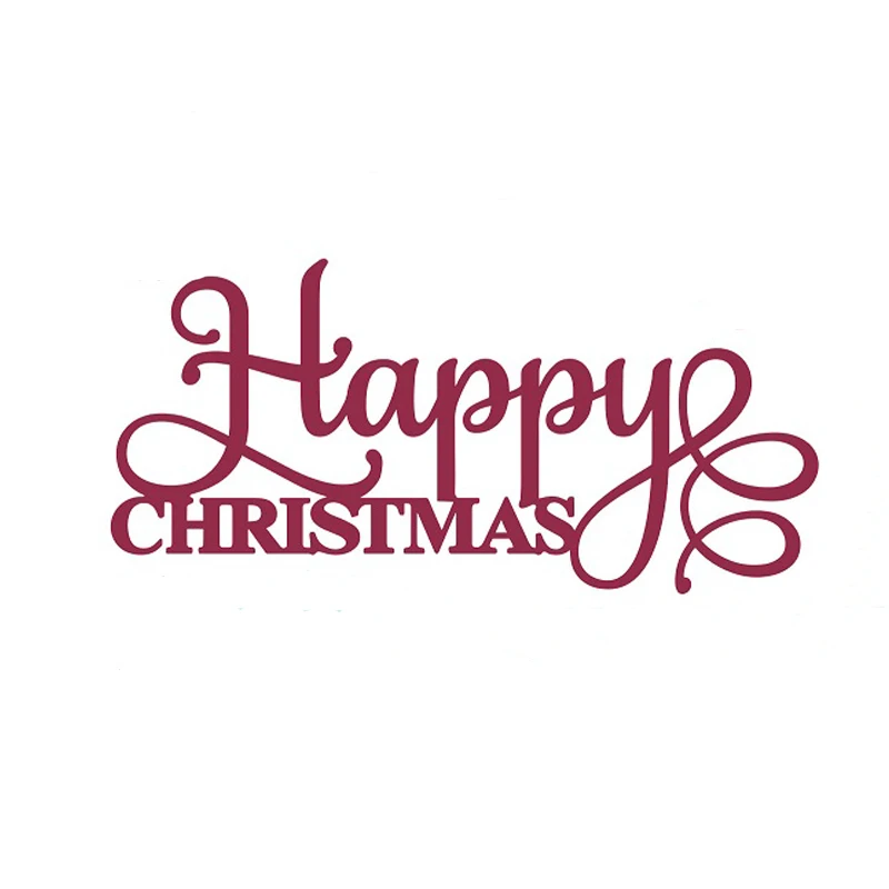

Happy Christmas Metal Cutting Dies Scrapbooking Photo Album Making Paper DIY Card decoration Craft Embossing Die Cuts 2019 New