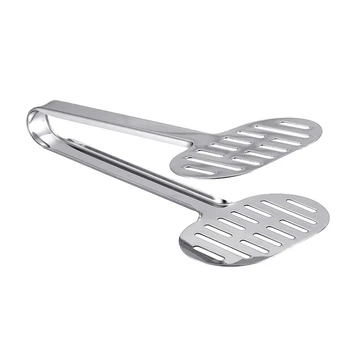 

Stainless Steel Turner Tongs Kitchen Double Spatula Bread and Burger Tongs for Cooking Food-Barbecue Clamp Buffet Pliers