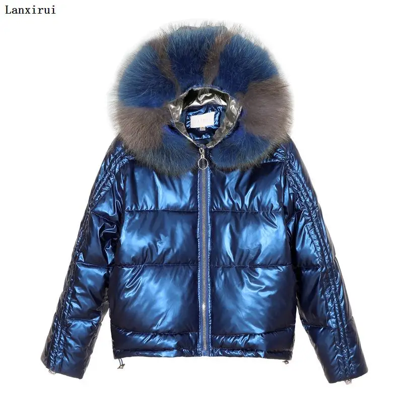

autumn and winter new faux fur hooded coat women imitation rabbit fur coat jacket thicker warm coat one side wear