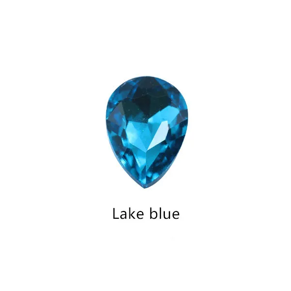 Lake blue 10 шт./упак. стеклянные кристаллы, стразы 3D капли воды камни для дизайна ногтей украшение стразами полировки обувь очаровательного дизайна аксессуары ювелирные изделия - Цвет: Lake blue