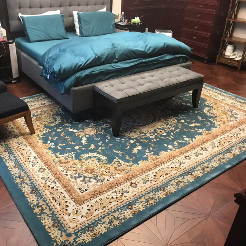 Турецкий импортная ковер для гостинной французский американского классического стиля голубая Каракулевая-зеленый чай тумбочка конец