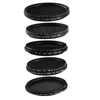 

40.5MM/46MM/49MM/55MM/58MM Filters Fader Variable ND Filter Adjustable ND2 to ND400 Neutral Density Camera Lens for Canon Nikon