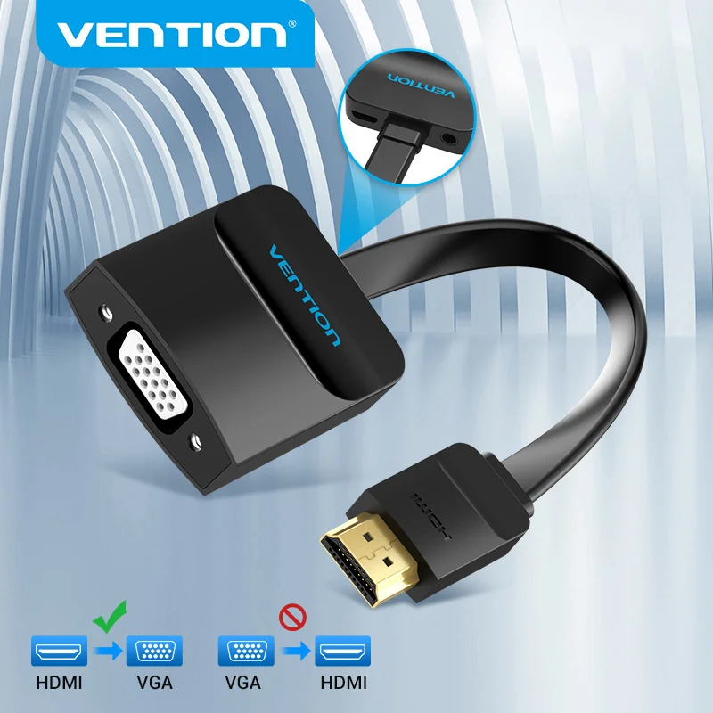 Адаптер Vention HDMI VGA 1080P папа Женский конвертер с 3 5 разъемом аудио кабель для Xbox PS4 ПК