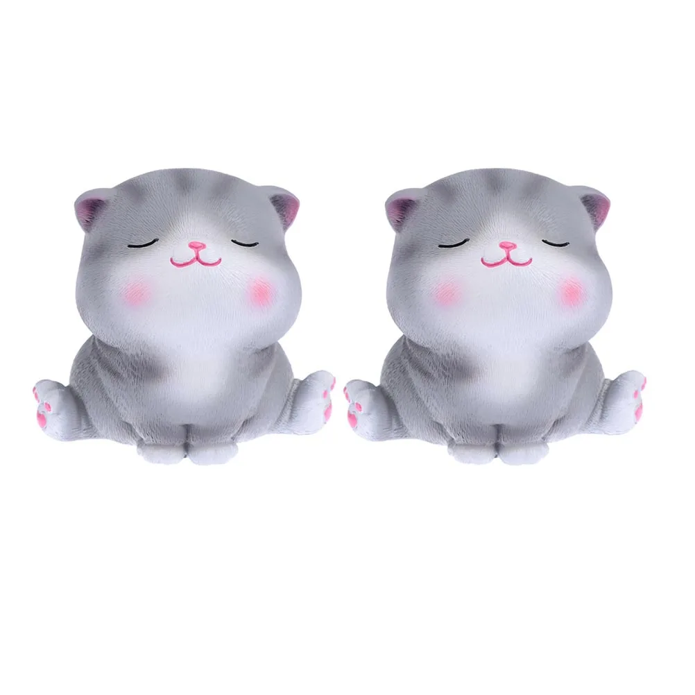 

2PCS Cake Ornament Table Top Decorations Resin Cat Crafts Adornment Cute Cat Cake Decoration Car Decoration For Party Shop