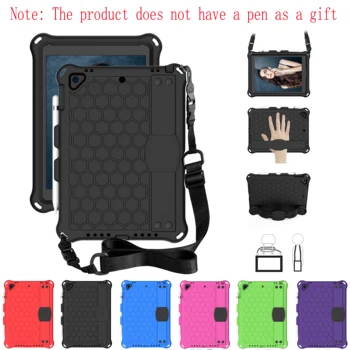 

2019 Case for iPad 9.7 10.2 inch 6th 7th generation , Pro 9.7 10.5 inch Air 3 2 1 with pen tray hand strap Silicone Hard Cover