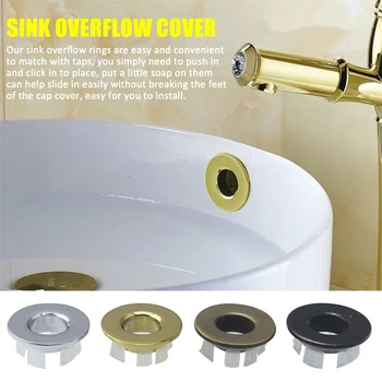 

Drain Cap Kitchen Easy Install Household Ring Smooth Replacement Parts Bathroom Basin Faucet Six Foot Sink Overflow Cover Insert