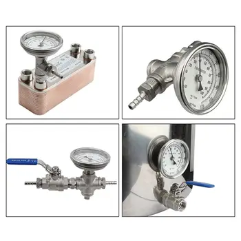 

3" Dial Analog homebrew thermometer Kit 2" Probe 0 - 220 Degrees Homebrew beer Kettle wine with nuts o-ring washer