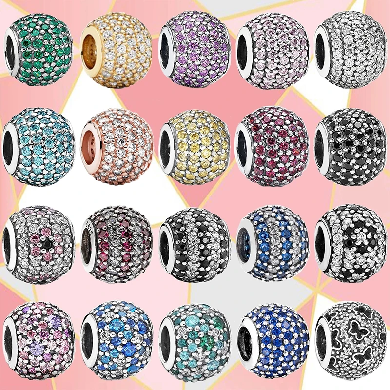 GNOCE Abalorio De Regalo De Corazón Brillante De Plata De Ley 925 Romántica Para Pulsera, Regalo De Joyería Para Mujeres, Niñas, Esposa, Hija, Mamás, Plata Esterlina, Circonita Cúbica